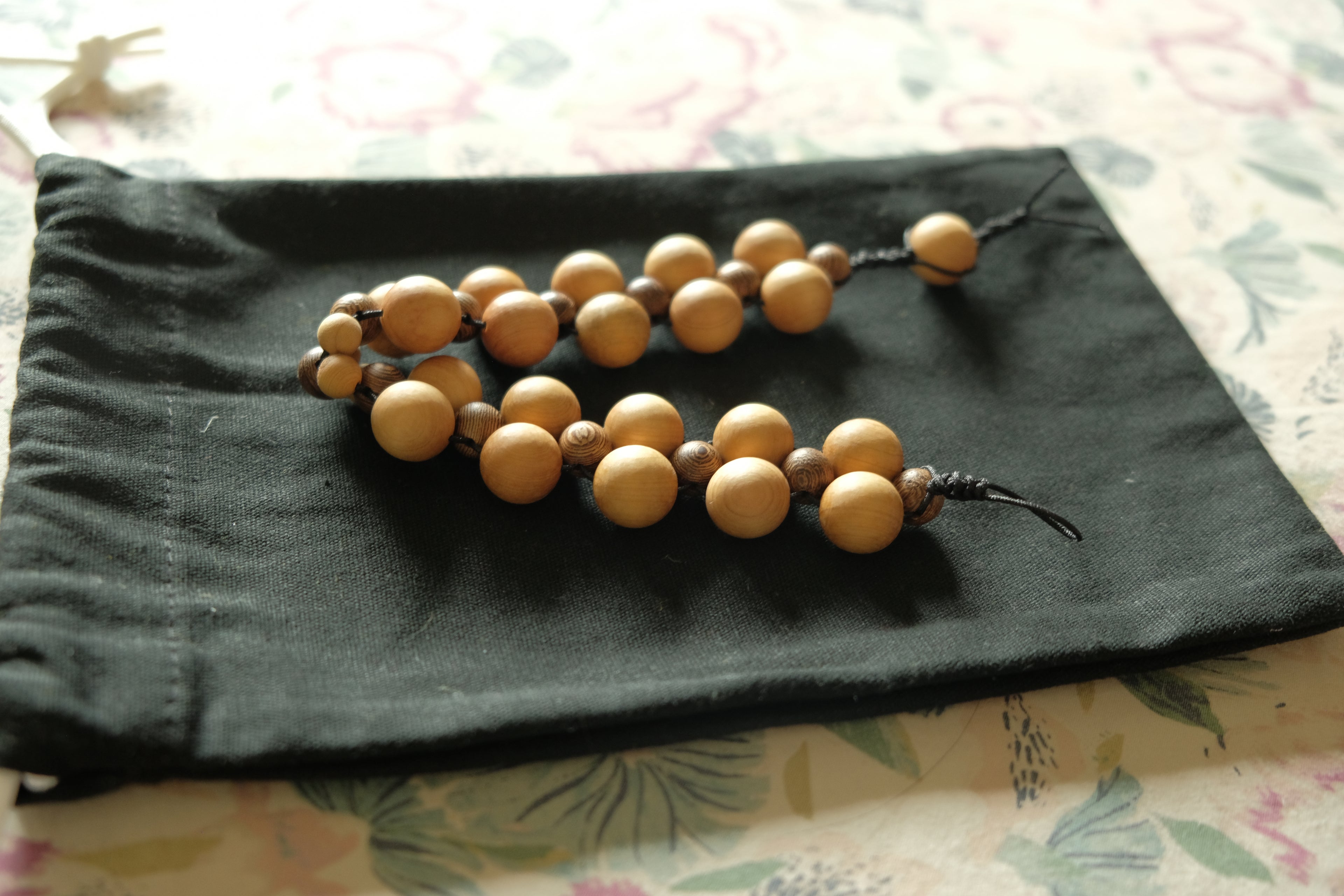 Chetki Fidget Bracelet - Golden Sandalwood + Wenge