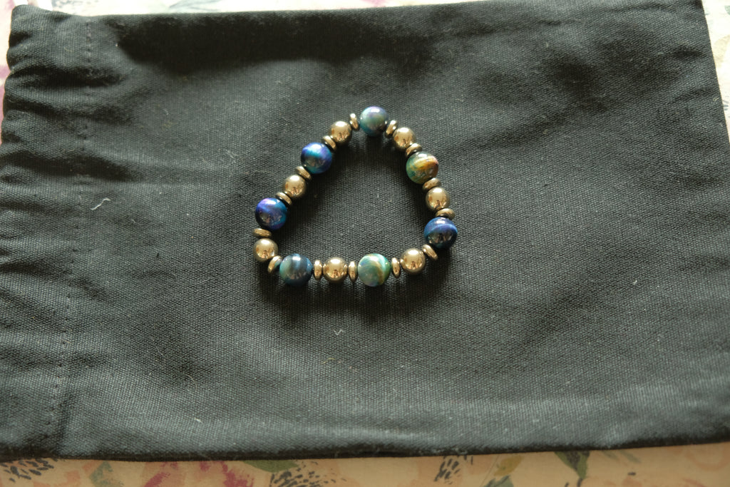 Stretchy Fidget Bracelet - Tiger’s Eye 7 gem