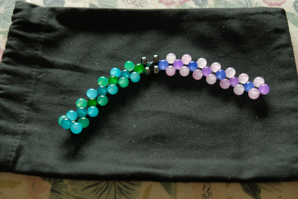 Chetki Fidget Bracelet - Stretchy Glass with Tiger’s Eye + Hematite