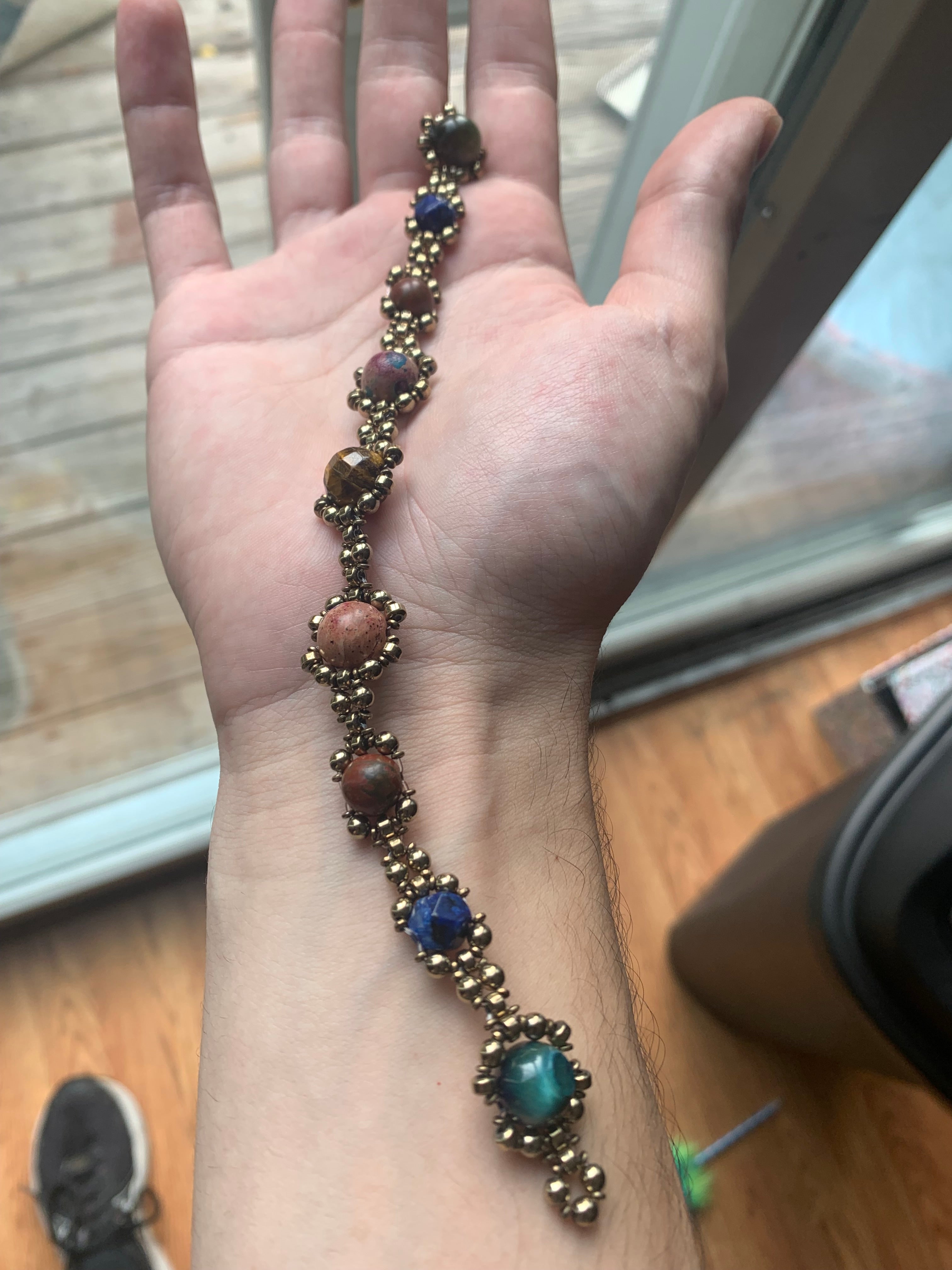 Chetki Prayer Bead Fidget Bracelet - Jasper, Lapis, Tiger’s Eye