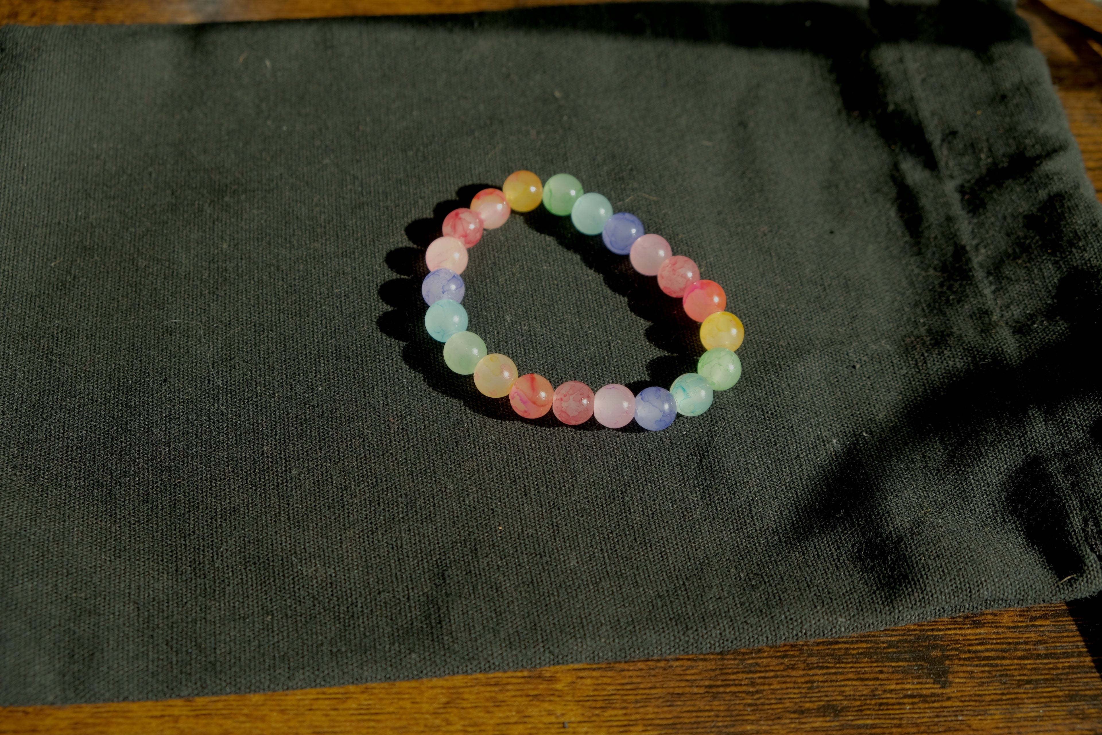 Stretchy Fidget Bracelet - Glass Rainbow