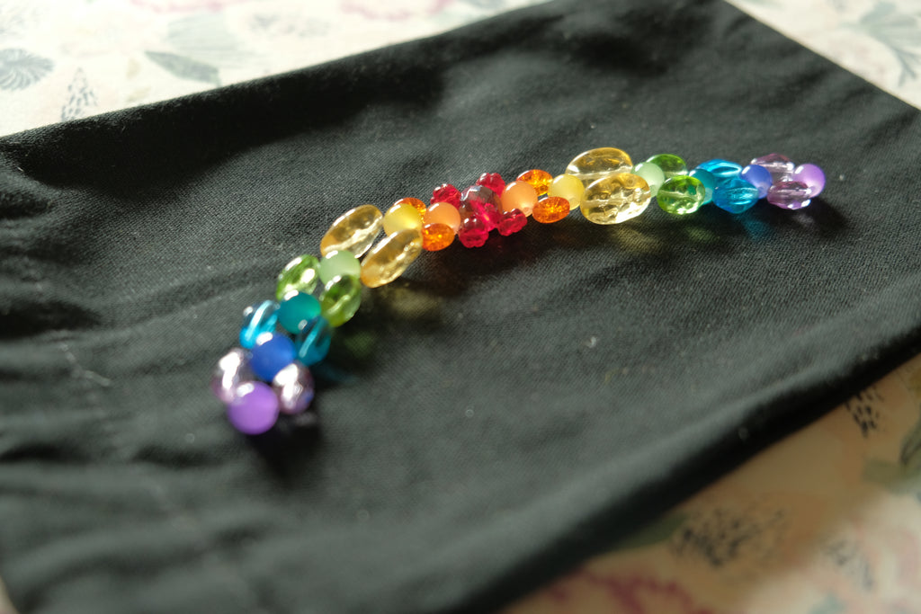 Chetki Fidget Bracelet - Stretchy Glass Rainbow