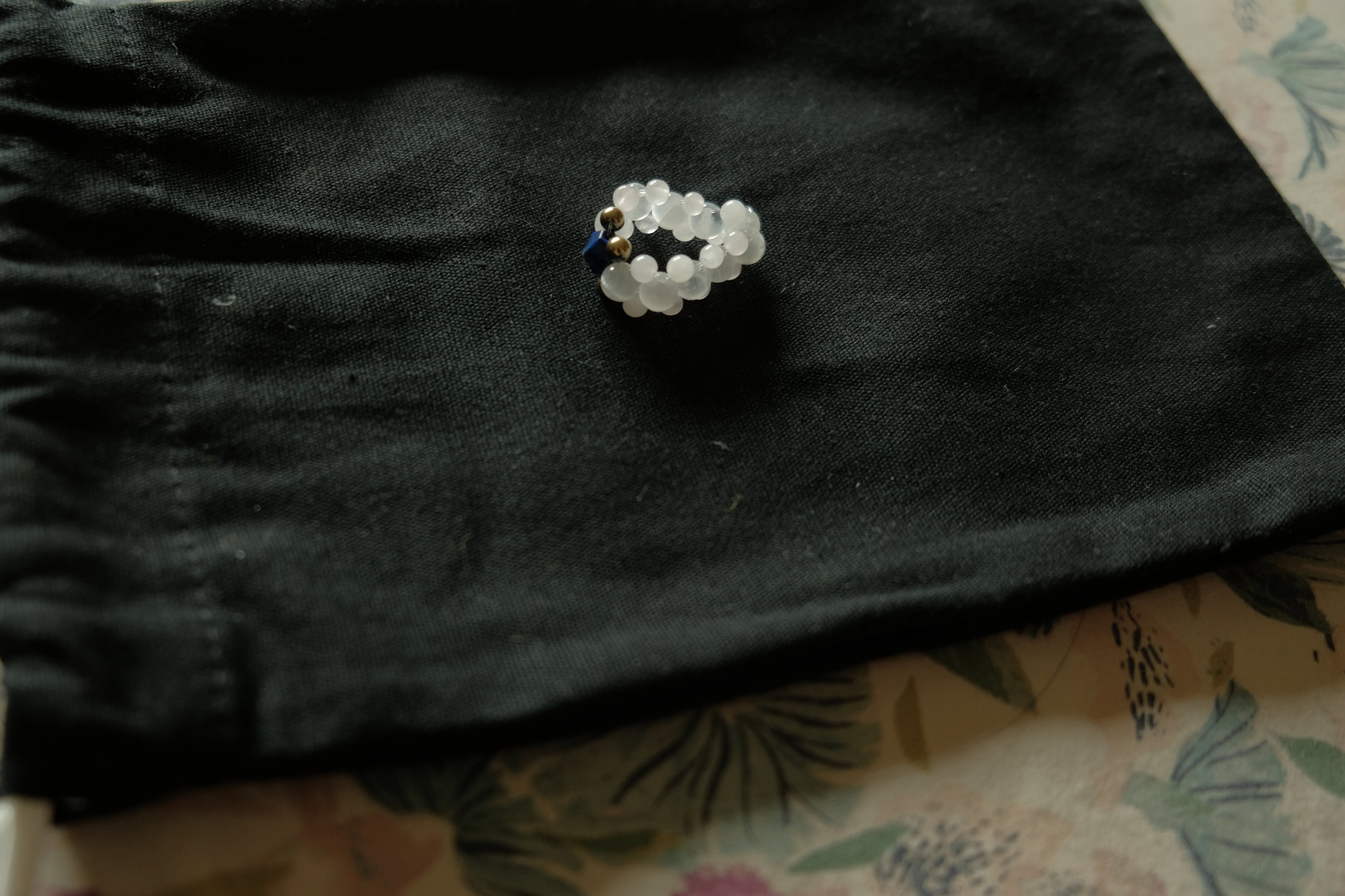 Gemstone Fidget Ring - Selenite, Rose Quartz, Lapis Lazuli