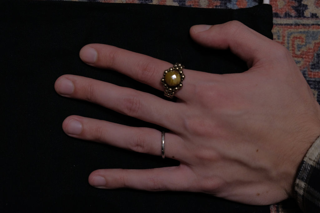 Stretchy Fidget Ring - Tigers Eye