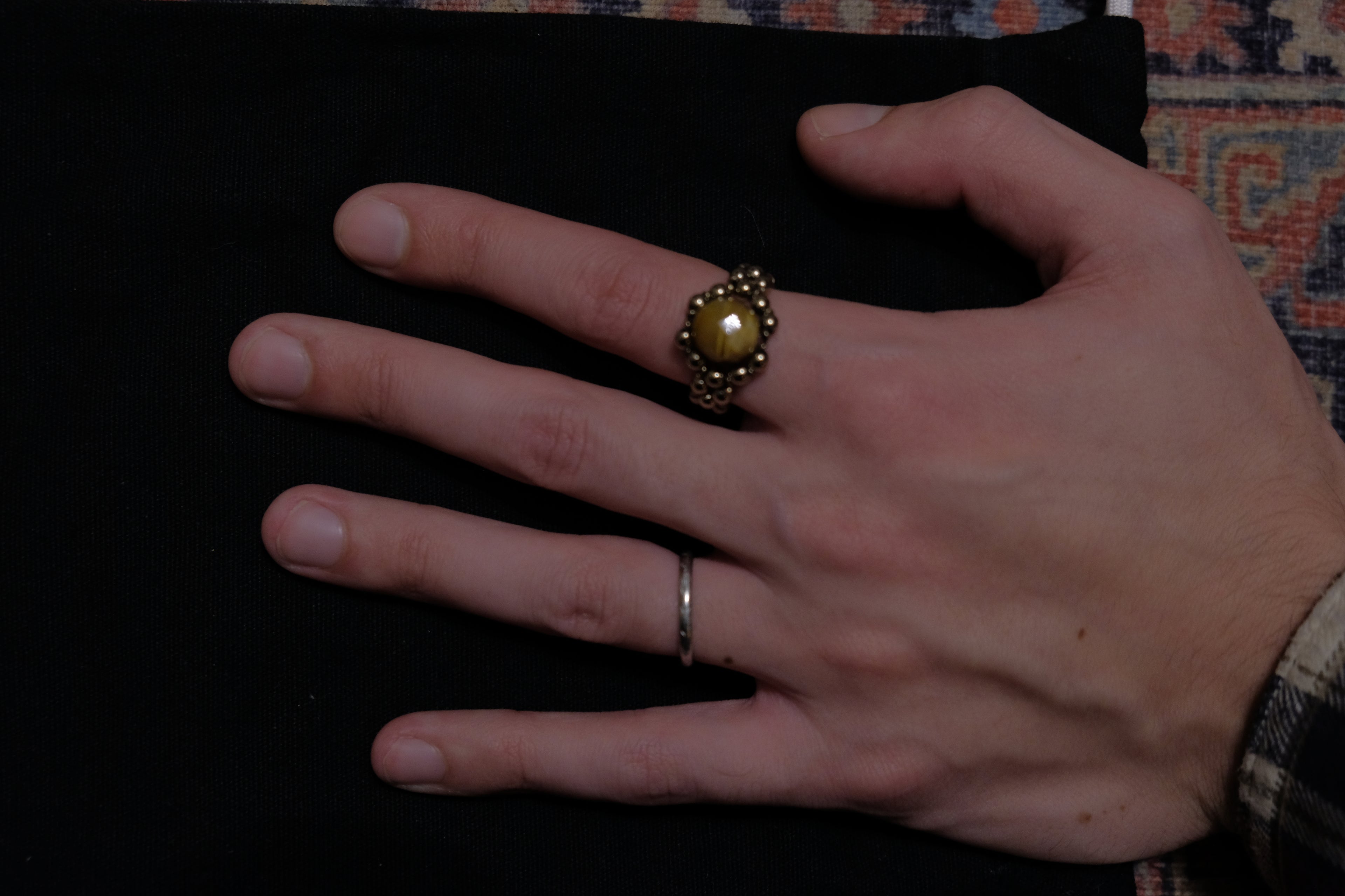 Stretchy Fidget Ring - Tigers Eye