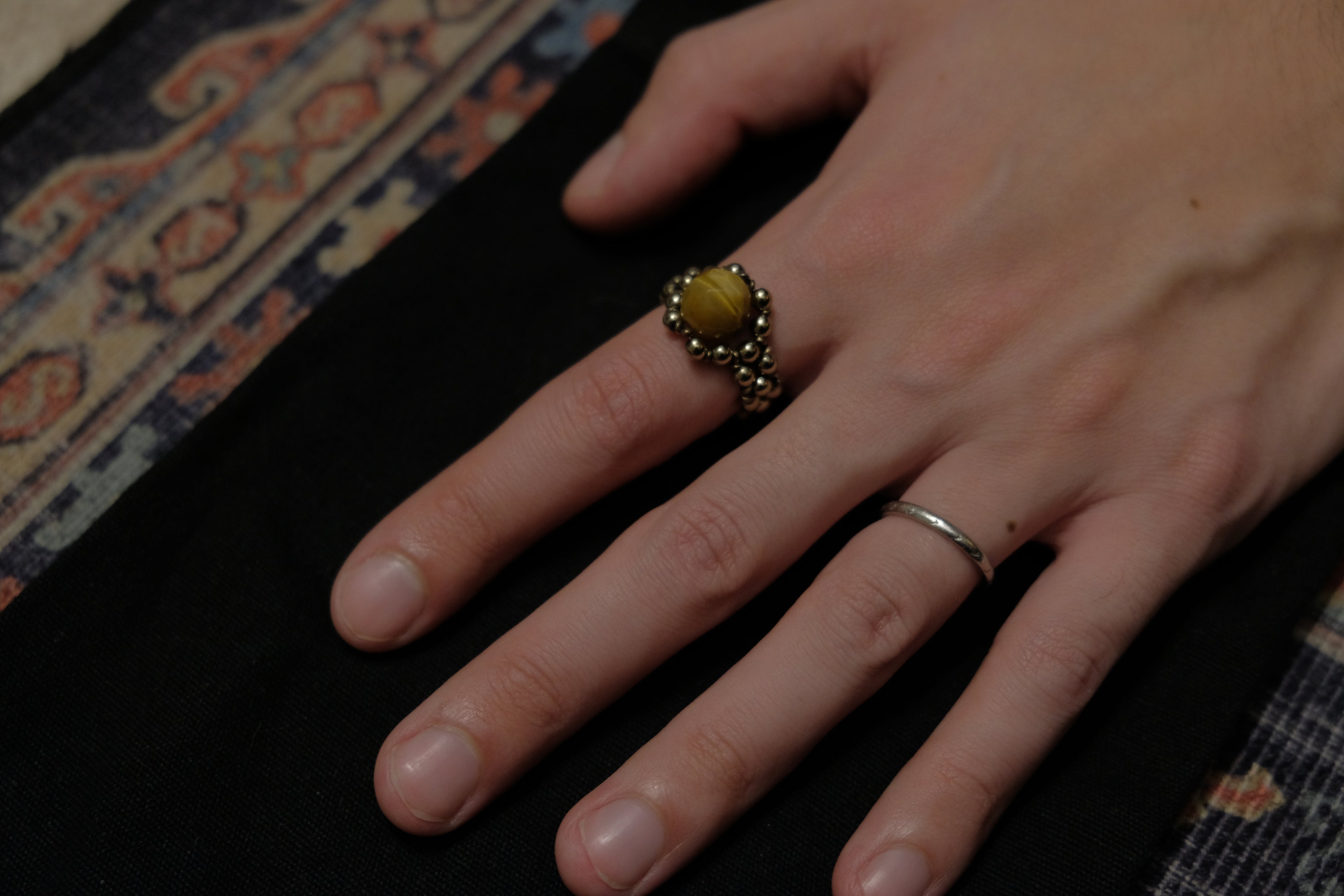 Stretchy Fidget Ring - Tigers Eye