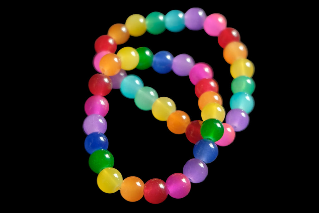 Stretchy Fidget Bracelet - Glass Rainbow