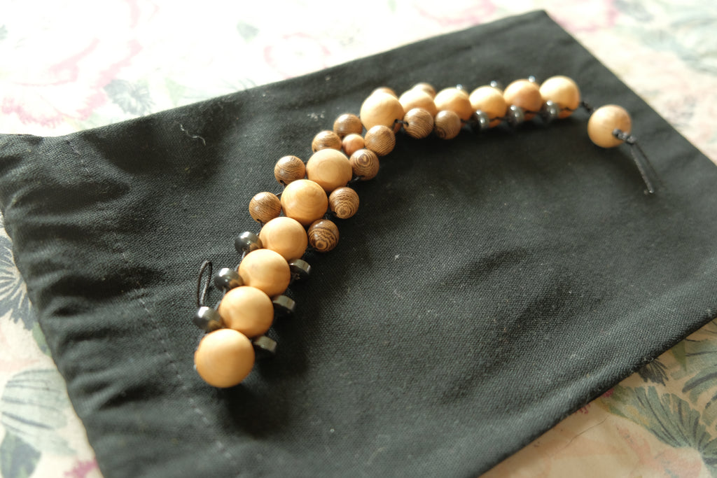 Chetki Fidget Bracelet - Golden Sandalwood, Wenge, Hematite