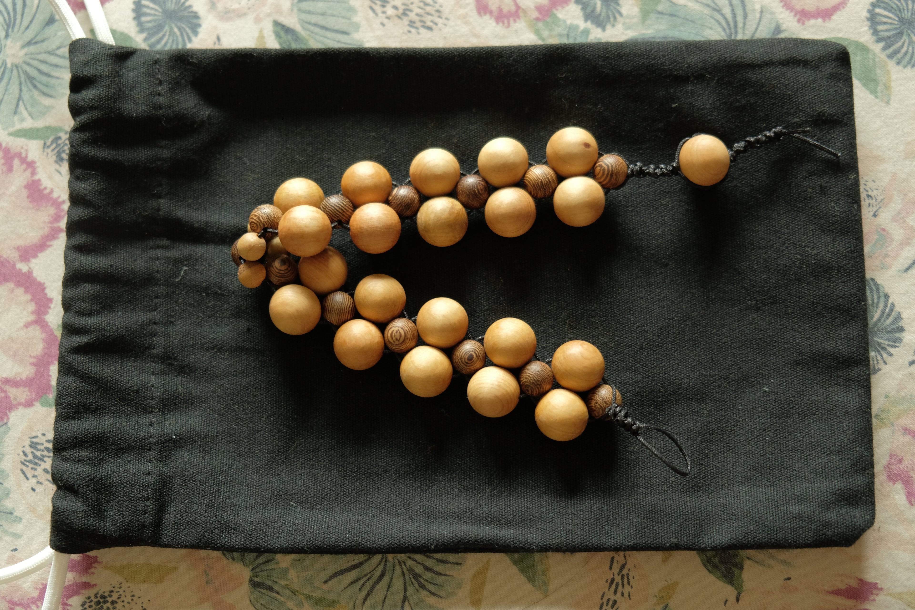 Chetki Fidget Bracelet - Golden Sandalwood + Wenge