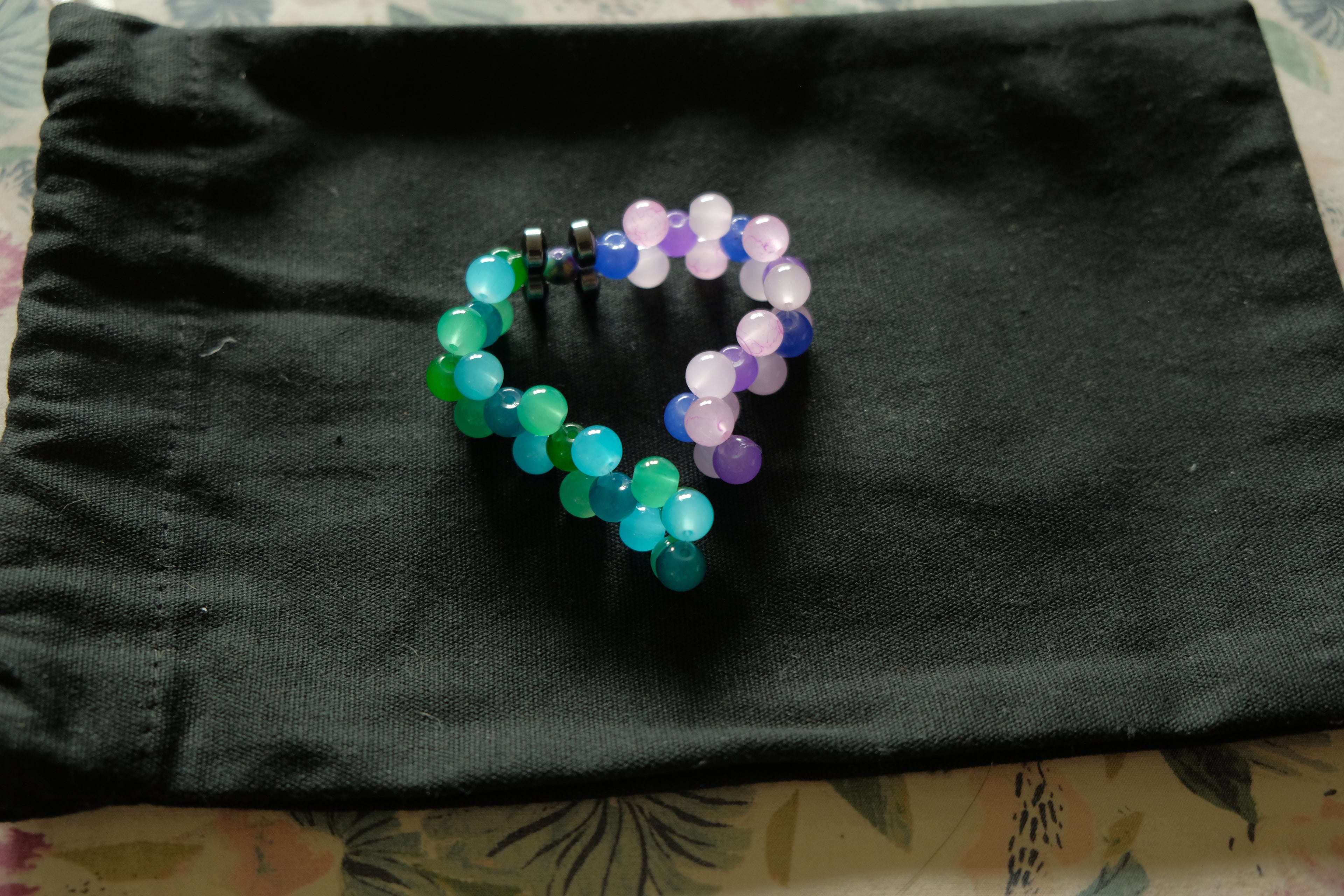 Chetki Fidget Bracelet - Stretchy Glass with Tiger’s Eye + Hematite