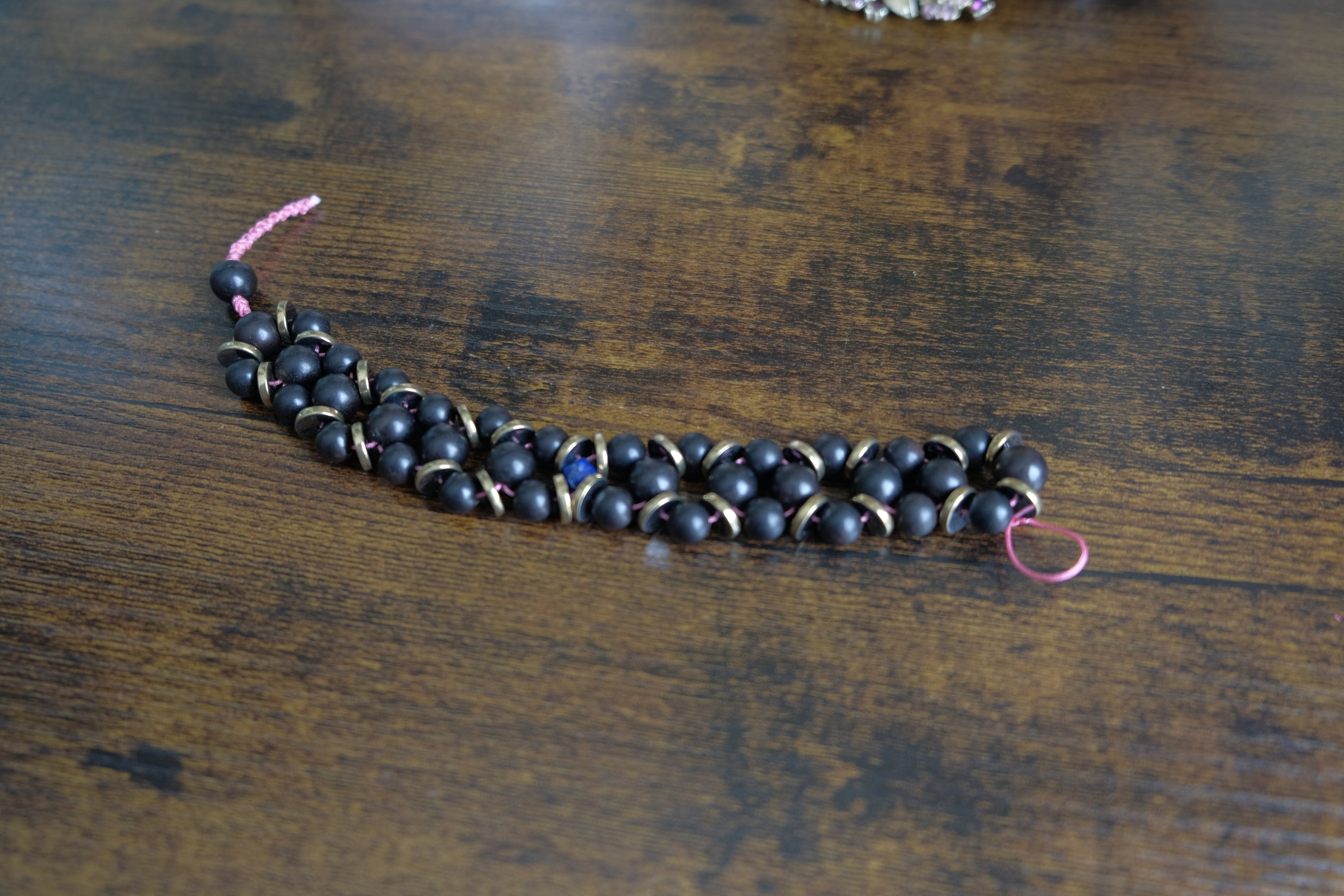 Fizzy Fidget Chetki Bracelet- Ebony, Hematite, Lapis Lazuli