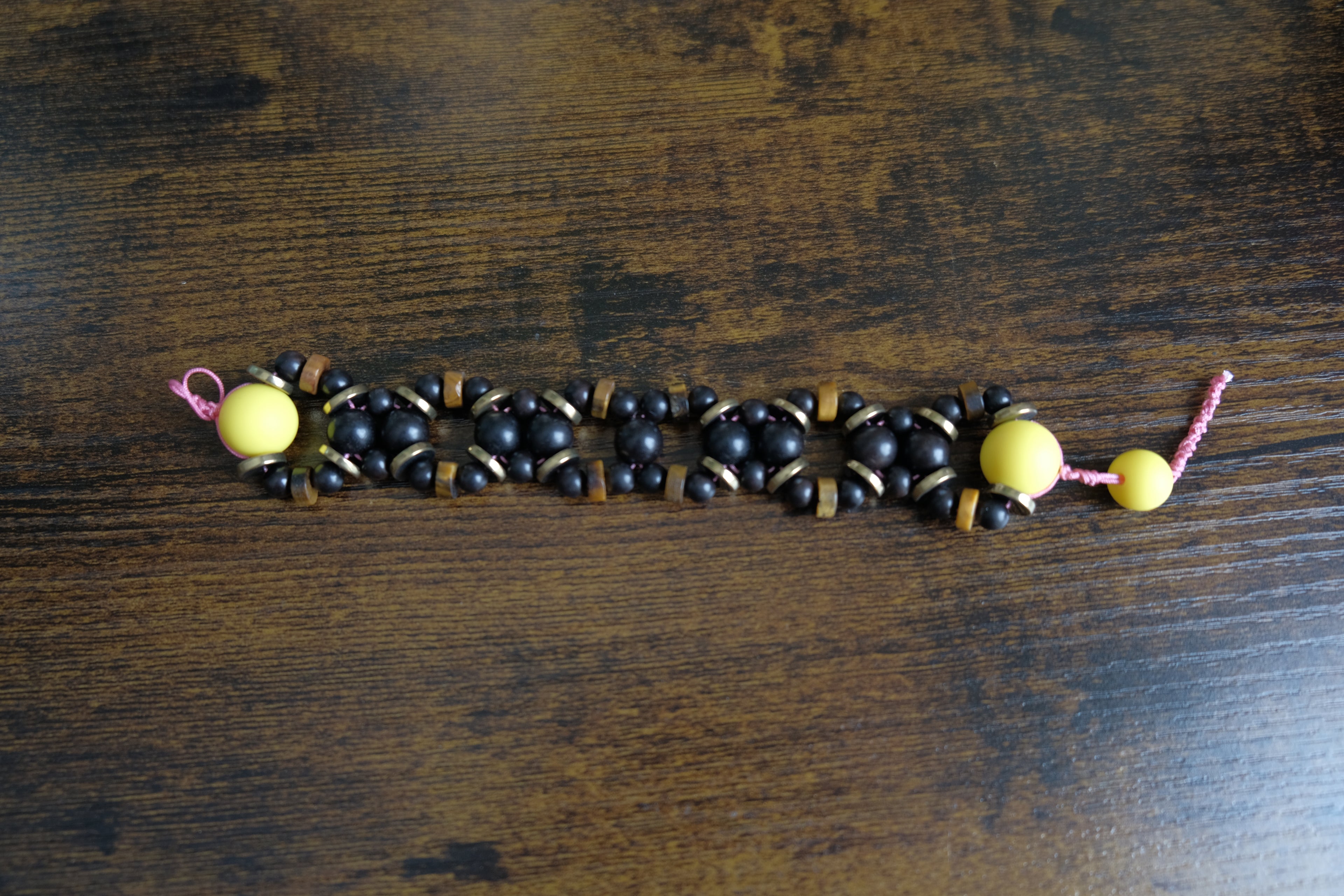 Fizzy Fidget Bracelet - Tigers Eye, Ebony, Hematite, Silicone