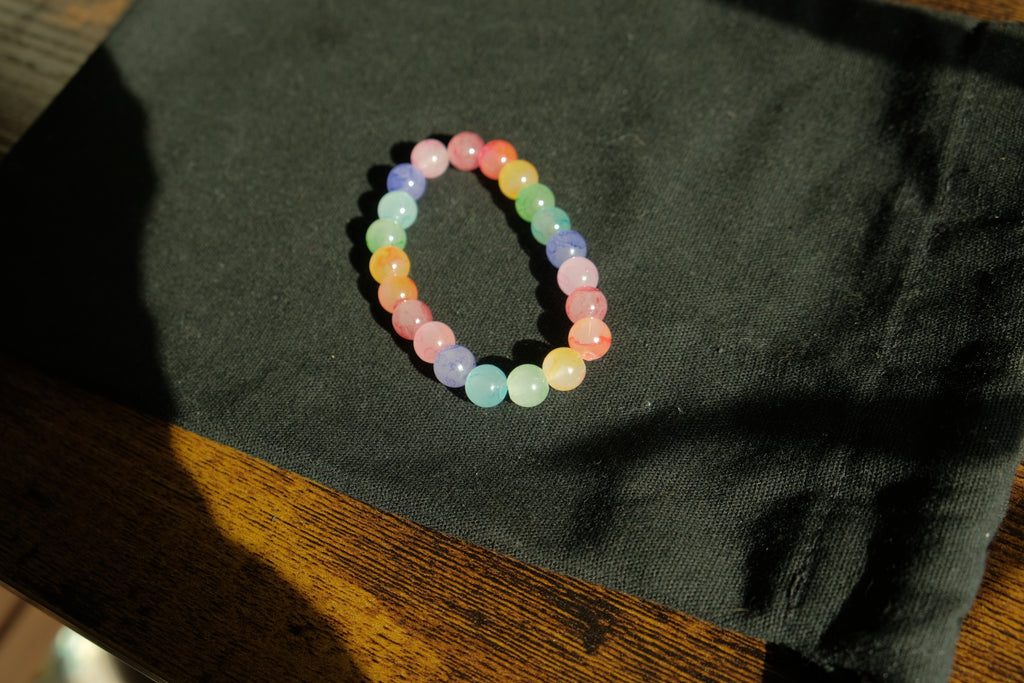 Stretchy Fidget Bracelet - Glass Rainbow