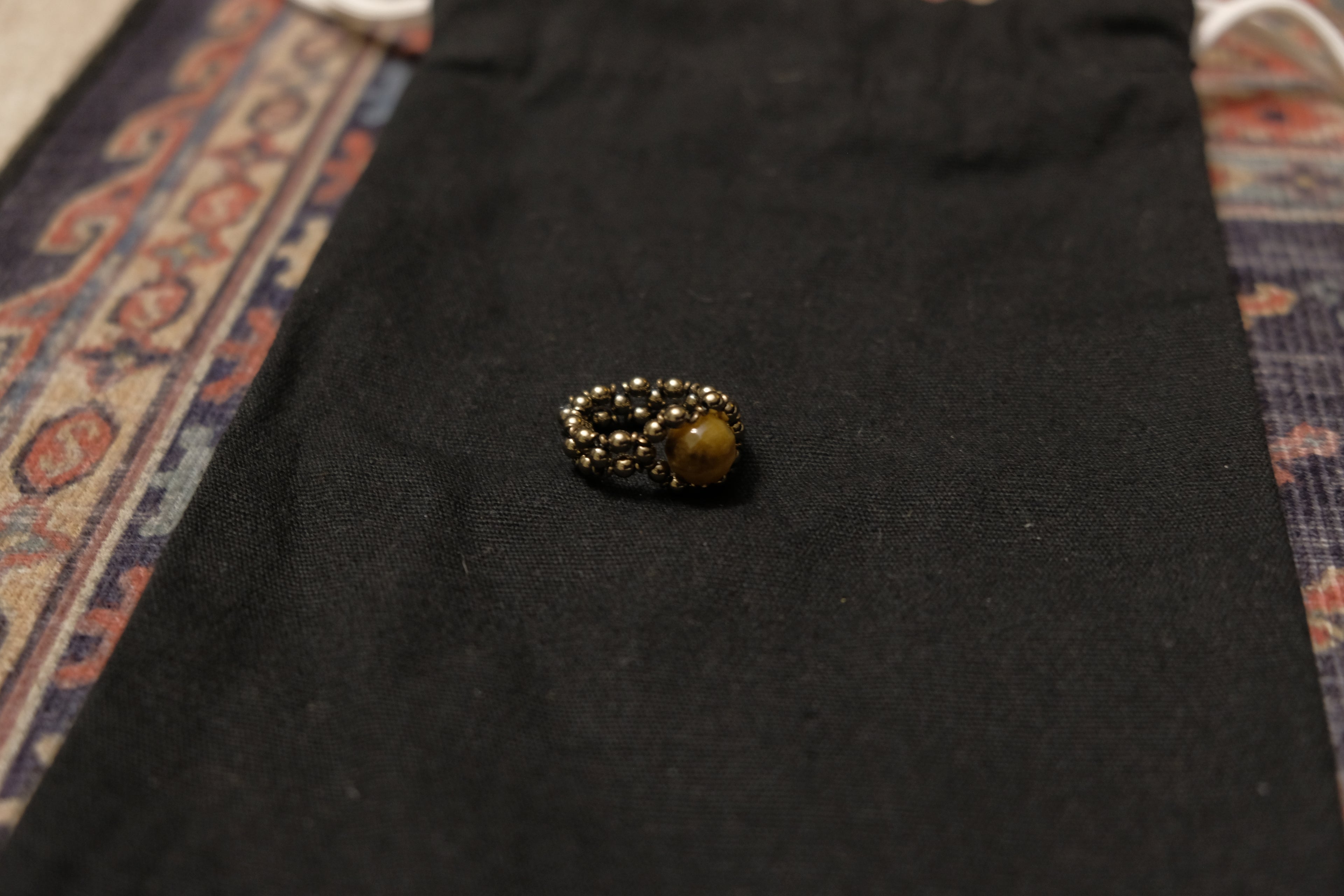 Stretchy Fidget Ring - Tigers Eye