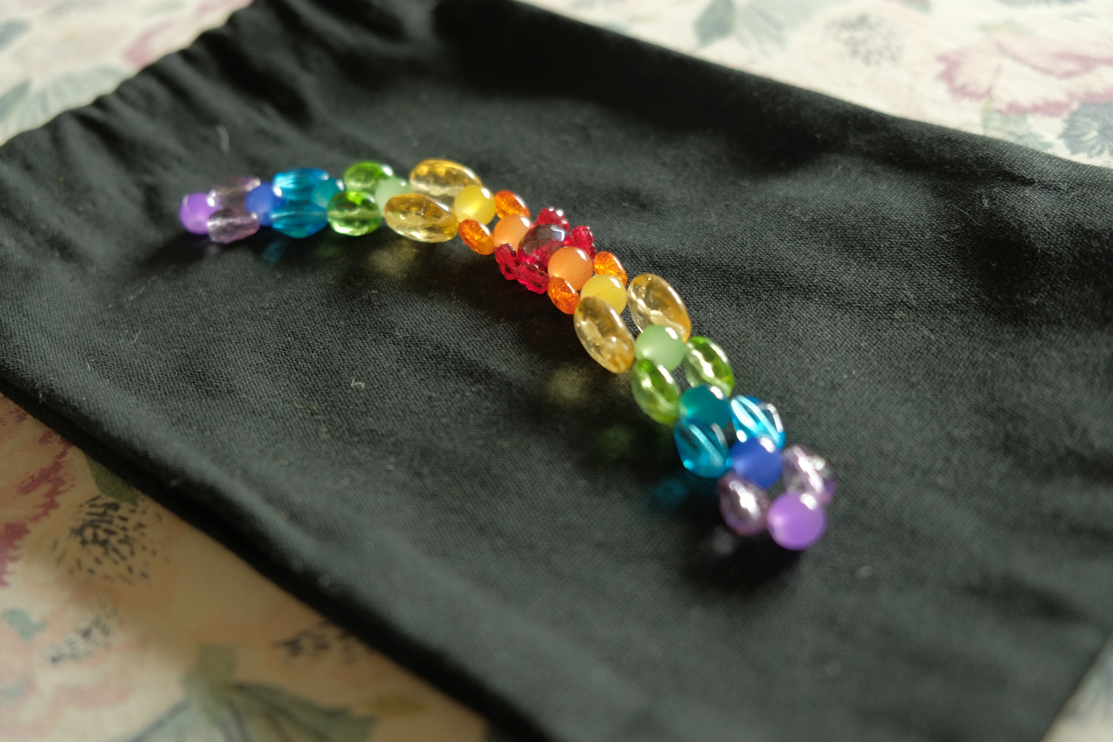 Chetki Fidget Bracelet - Stretchy Glass Rainbow